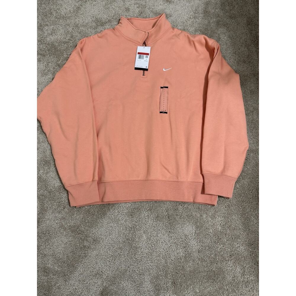 New Nike Solo Swoosh 1/4 Zip Pullover Sweater Top DQ5209 844 Mens Size L